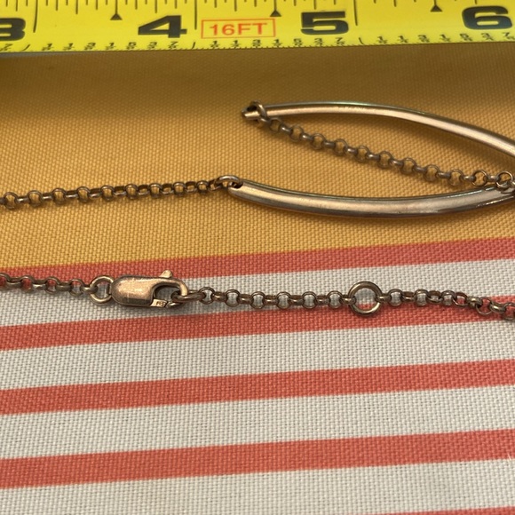 John Hart sterling thistle necklace. About 18”. Adjustable length. 1950s-1970s. - Picture 6 of 7